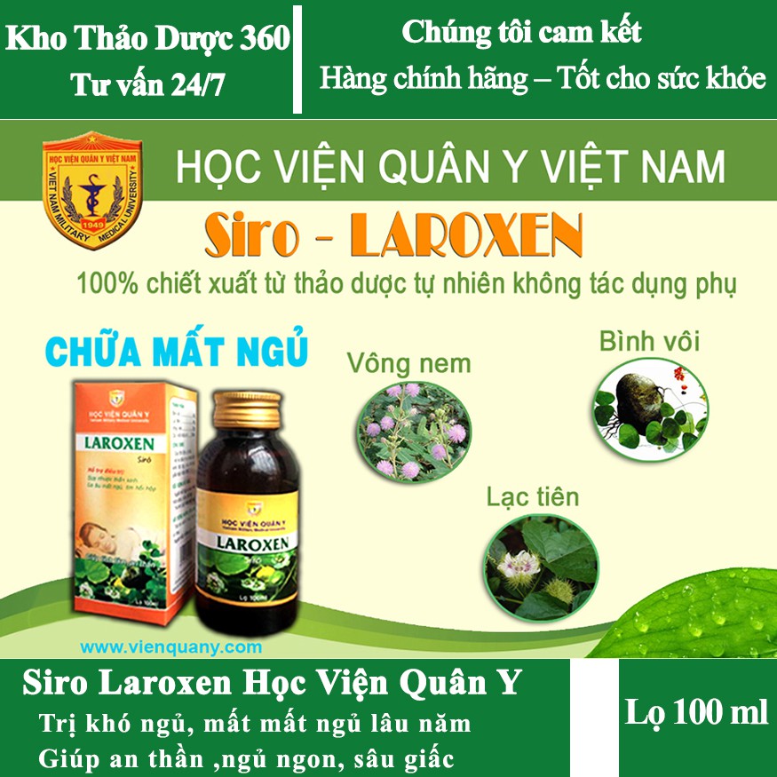 Laroxen Học Viện Quân Y - Cho Giấc Ngủ Ngon