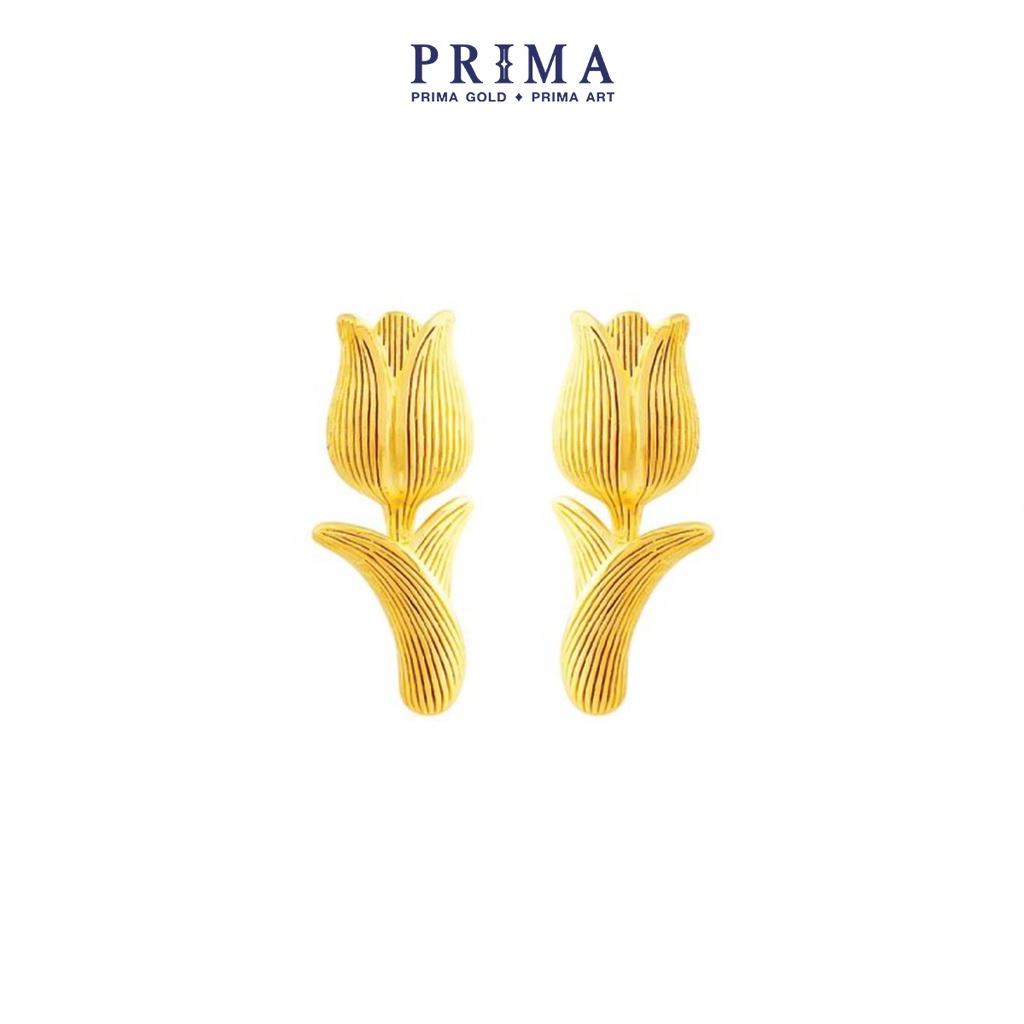 PRIMA Bông Tai Vàng 24K - BST Romance Tulip - Hoa Tulip May mắn - 111E3109