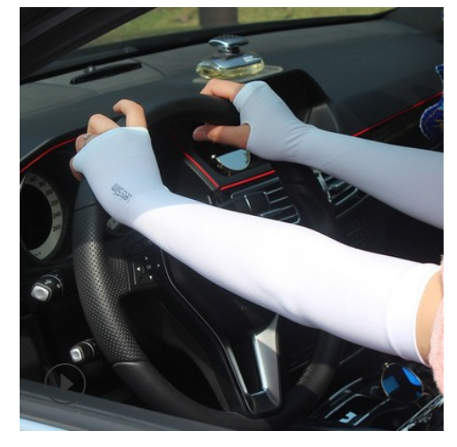 【CCelia 】Ice Silk Sleeves Men and Women Sun Protection Sleeves Ice Cool Summer Sun Protection Hand Sleeves for Men and Women Driving Ice Sleeve Arm Guards