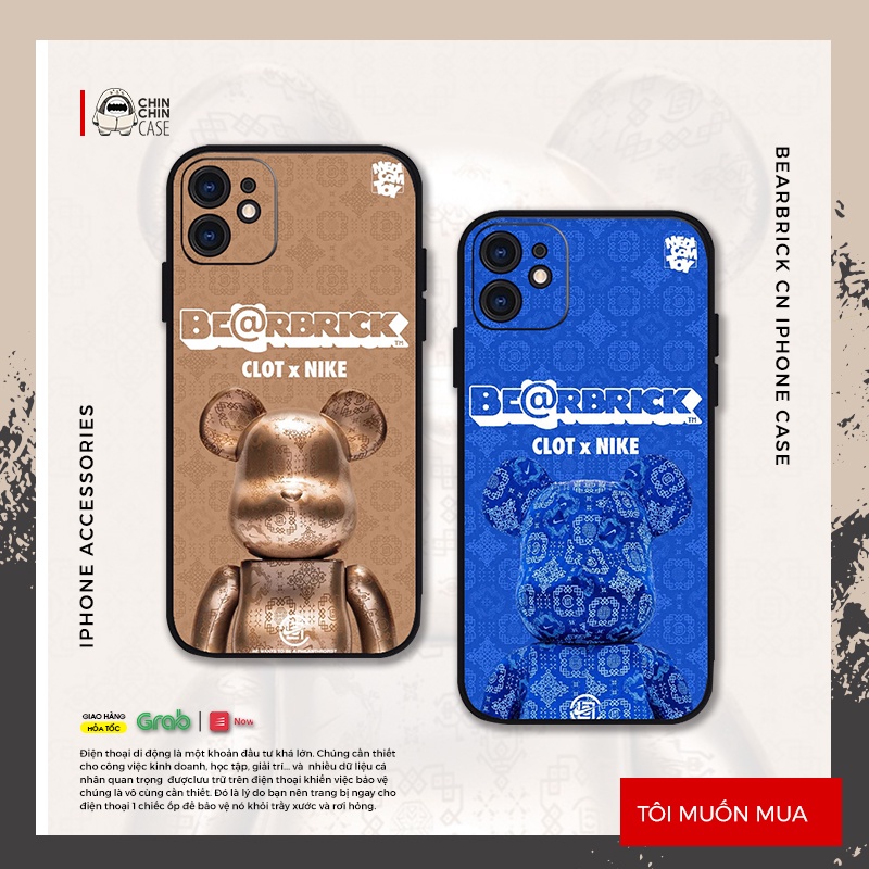Vỏ ốp Bearbrick CN chống sốc cho iPhone 6/6pl/6s/6spl/7/7pl/8/8pl/x/xs/11/12/13/pro/max - Chinchincase