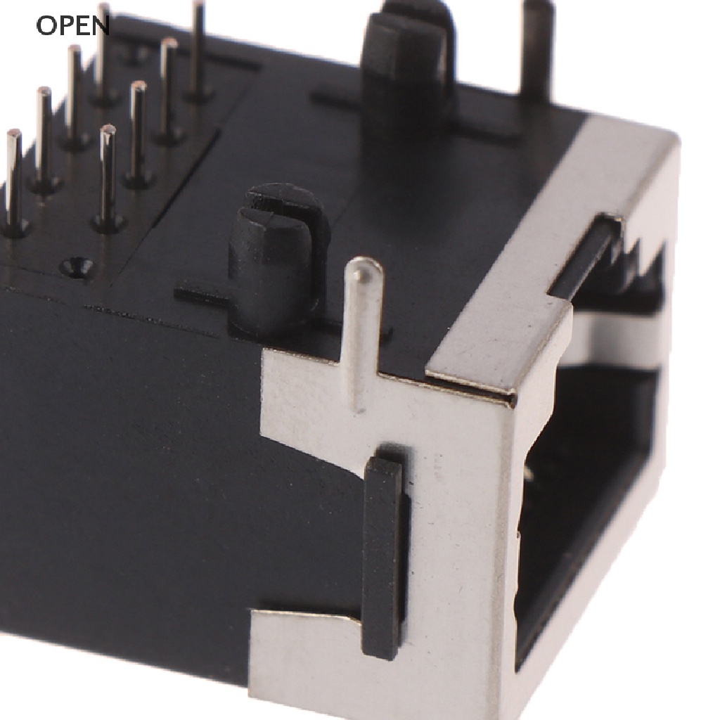 Bộ 10 Đầu Nối Dây Mạ Vàng RJ45 8 Pin PCB 8P8C my
