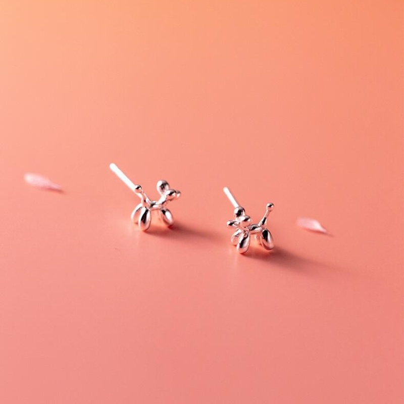 Hoa tai con chó con thời trang dễ thương đơn giản Hoa tai phim hoạt hình hàn quốc