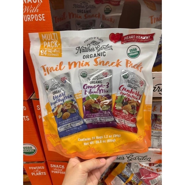 Hạt tổng hợp Nature's Garden Trail Mix Snack Packs