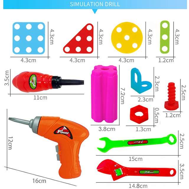 Bộ Lắp Ráp Kỹ Thuật Công Nghệ [FREESHIP❤️] Bằng Nhựa An Toàn Cho Bé