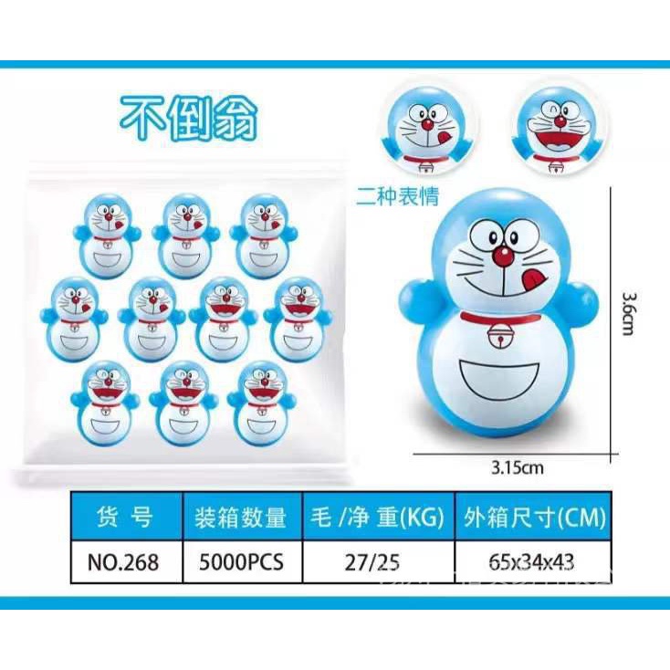 Con lật đật nhỏ kiểu ông già Noel hoạt hình Pokonyan trang trí để bàn làm quà tặng dành cho trẻ em