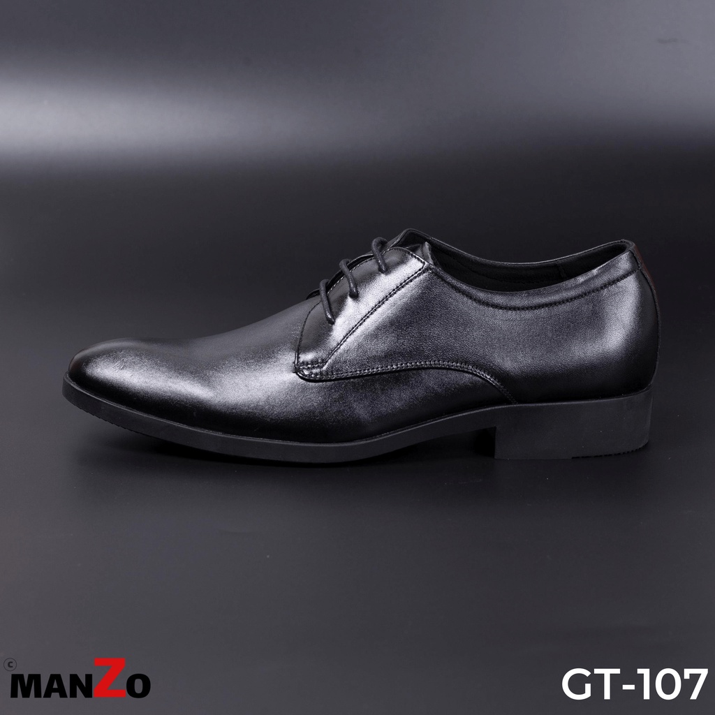 Giày da nam dây buộc - Giày tây nam công sở da bò thật - Bảo hành 12 tháng - GT 107 Manzo store