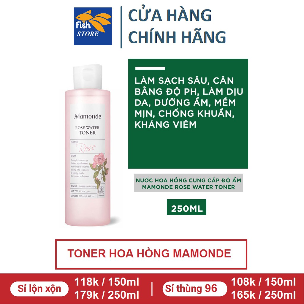 (Có Bán Sỉ) Nước Hoa Hồng Mamonde Toner 250ML