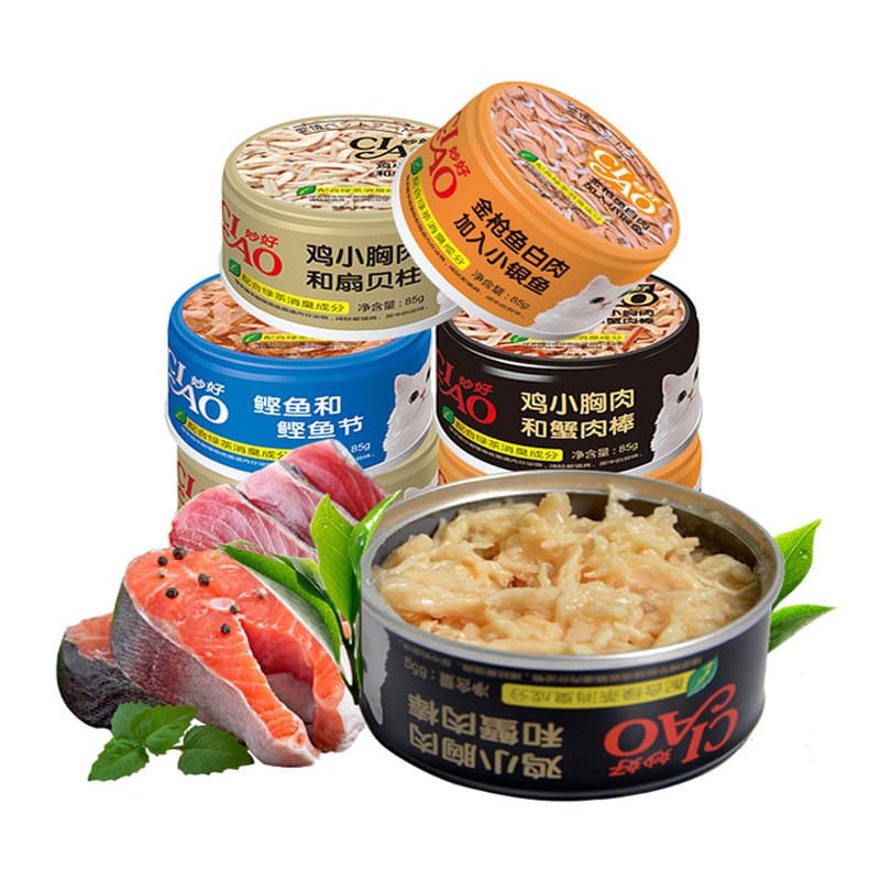 Thức ăn Pate cho mèo Inaba Ciao Whitey hộp 85g nhiều vị,tốt nhất của Nhật(Hàng chính hãng)