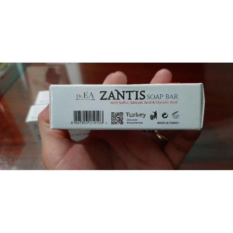 Rửa mặt da mụn, tắm cho tay chân lỗ chân lông bị nổi cục, Xà phòng zantis soap bar giảm dày sừng nang lông