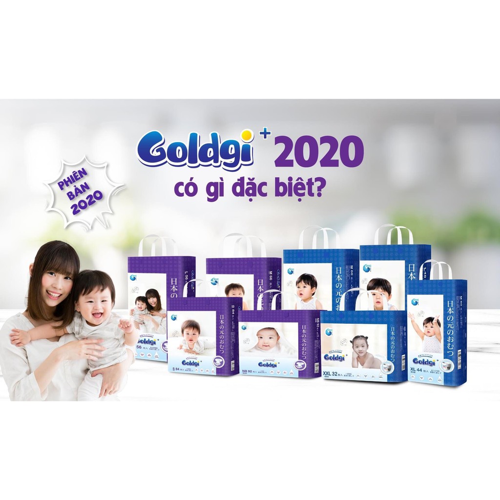 💥𝐌𝐀̂̃𝐔 𝟐𝟎𝟐𝟏💥Tã/ Bỉm GOLDGI Dán/Quần NHẬT BẢN Đủ Size NB92/S84/Md66/Mq60/Ld56/Lq48/XL44/XXLq34