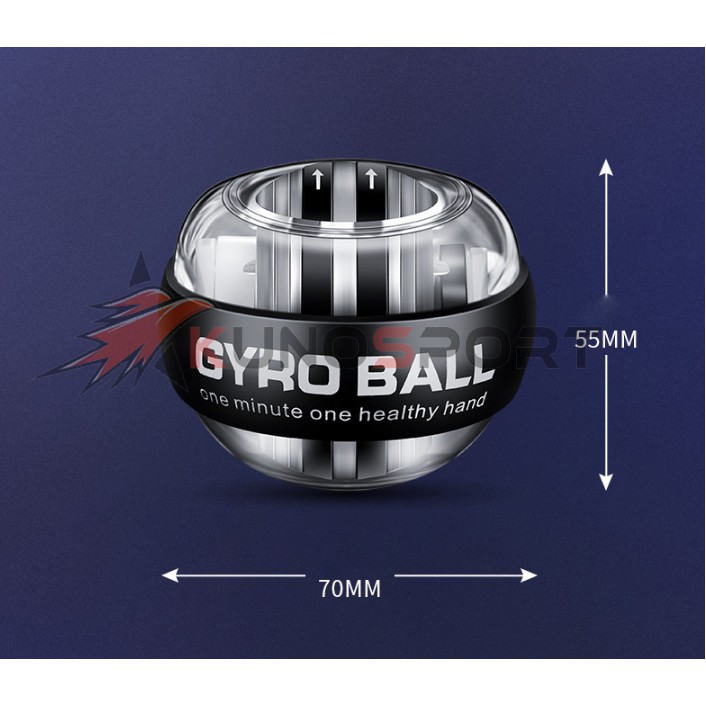Bóng tập cổ tay GYROBALL KUNOSPORT thiết kế xoay tròn luyện tập cổ tay thơi thể thao