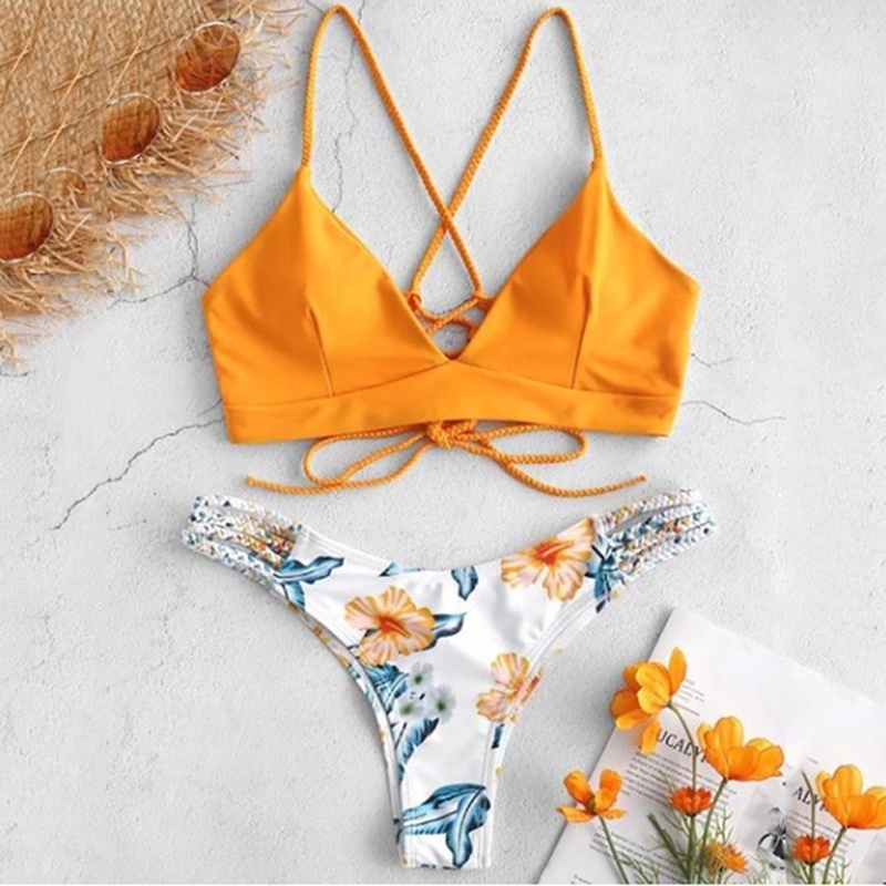 Bikini Hai Mảnh Họa Tiết Hoa Có Mút Nâng Ngực Cho Nữ | BigBuy360 - bigbuy360.vn