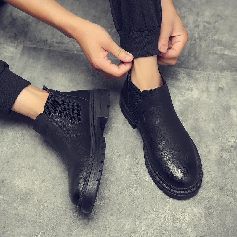 Giay Da Chelsea Boot Nam Collection 2019 (đế cao 5cm.)