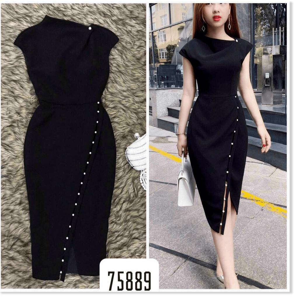 ĐẦM UMI ĐÍNH CƯỜM 2 MÀU XINH XẮN,HỌA TIẾT TRƠN NHƯNG KHÔNG KÉM PHẦN SANG TRỌNG LANA FASHION