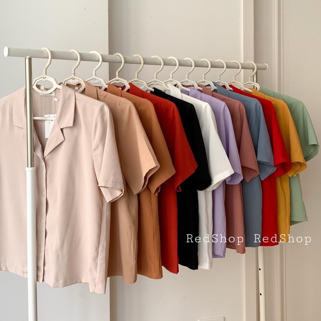 Áo cổ vest basic kiểu ulzzang đủ màu dễ phối đồ Dora Style m89