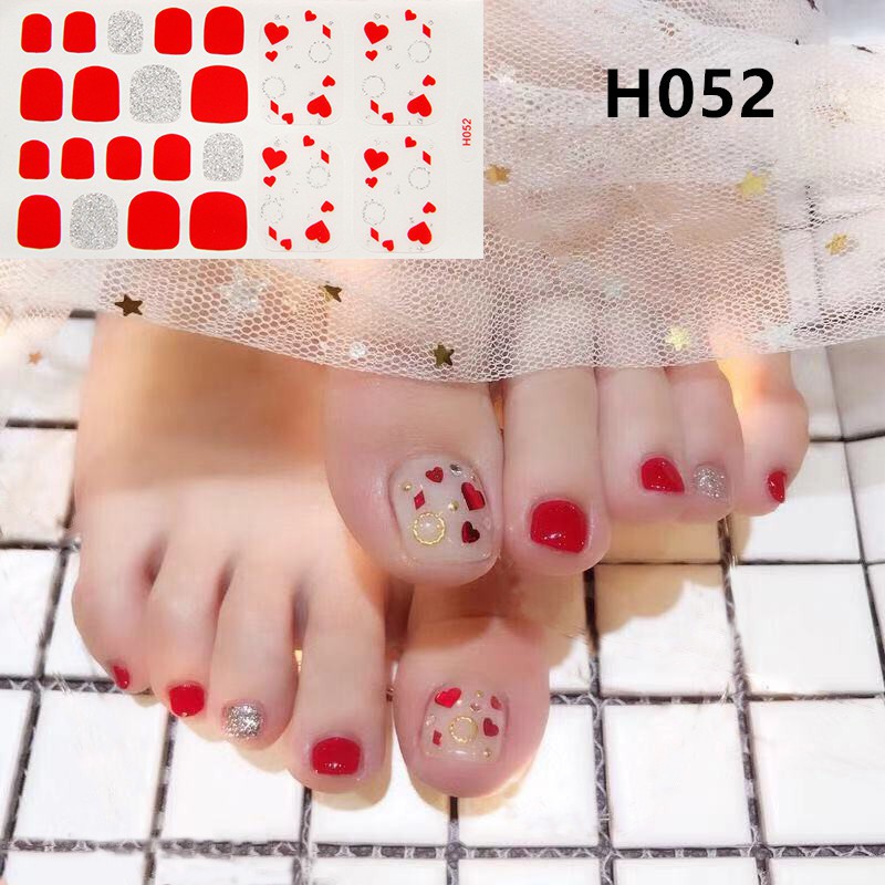 Bộ 22 Miếng Dán Móng Chân Sticker Nails - Chống Nước