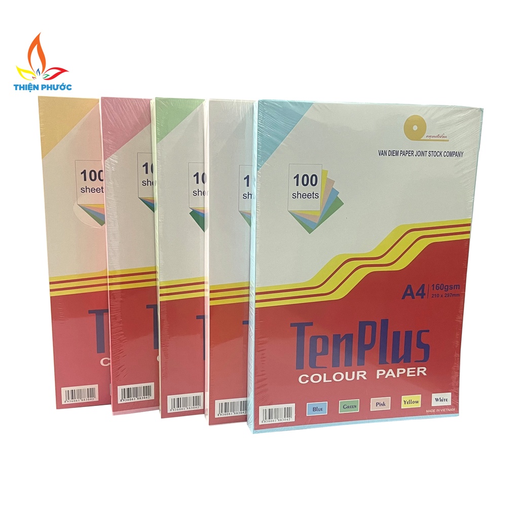 Bìa thái A4 cứng TenPlus 160gsm xấp100 tờ SUKADO BIAT02