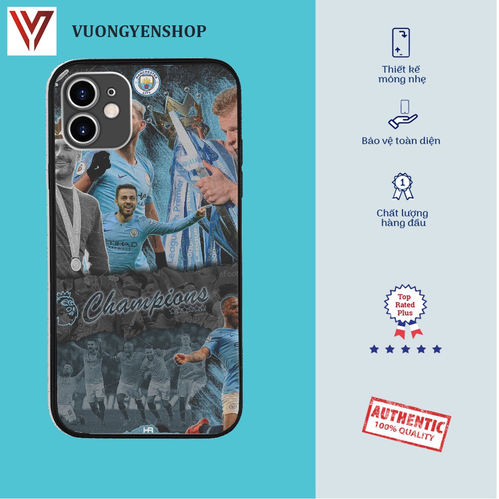 Ốp bóng đá ManCity với cúp C1 danh giá cho IPHONE và SAMSUNG  FOO20210141