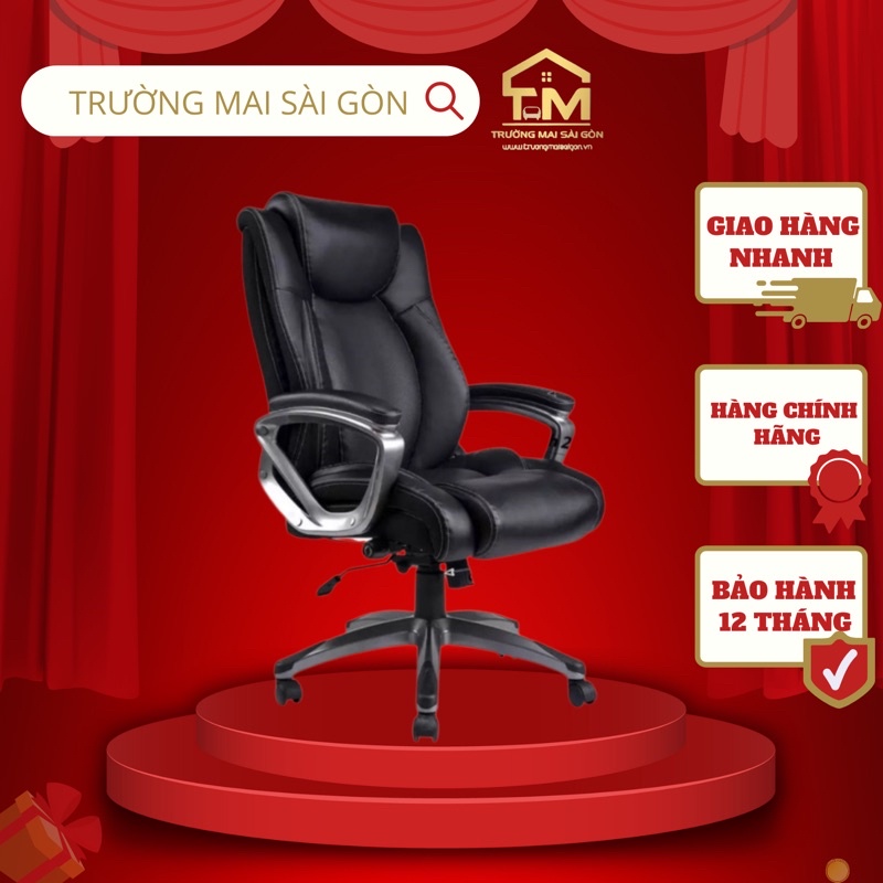 ghế xoay văn phòng tựa lưng da PU giá rẻ nhựa đúc chắc chắn nhập khẩu châu âu Trường Mai Sài Gòn