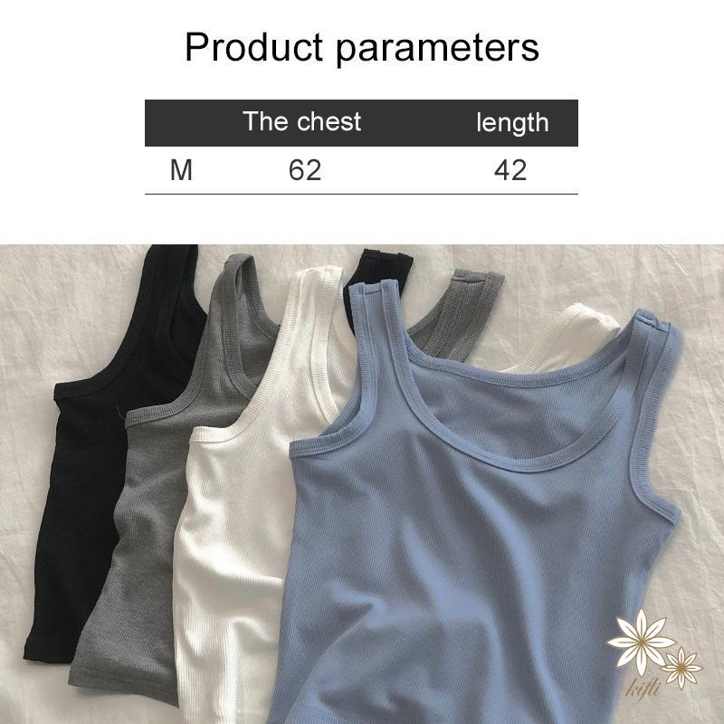 【kifli】Áo ba lỗ nữ, áo croptop sát nách nữ kiểu ôm body tank top vải cotton co giãn tốt, mặc đi chơi, đi biển Dưới 55kg