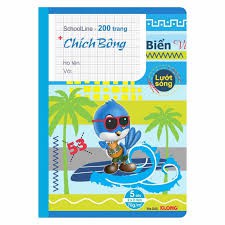 Vở ô ly Chích Bông 200 trang Klong