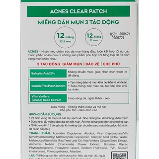 Hộp 24 Miếng Dán Mụn Acnes Clear Patch