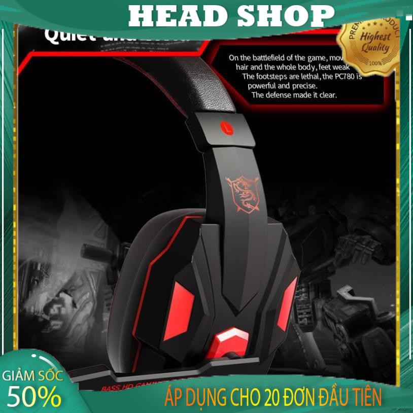 Tai nghe chuyên game thủ Plextone PC780 - đèn LED - Có Mic - Headphone gaming mã pc780 (Gía sỉ ) HEAD SHOP