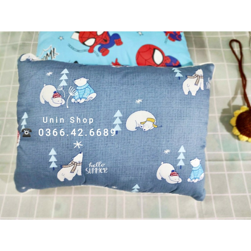 (Loại vừa) Gối nằm cho bé, gối đầu trẻ em cotton cao cấp nhiều mẫu cute, ngộ nghĩnh