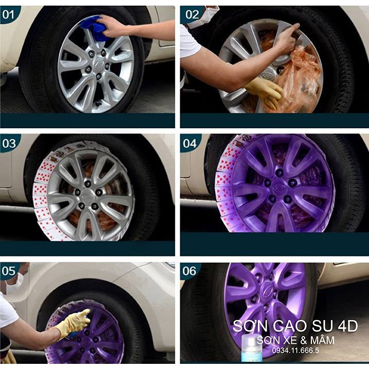 SƠN CAO SU 4D - SƠN XE & MÂM