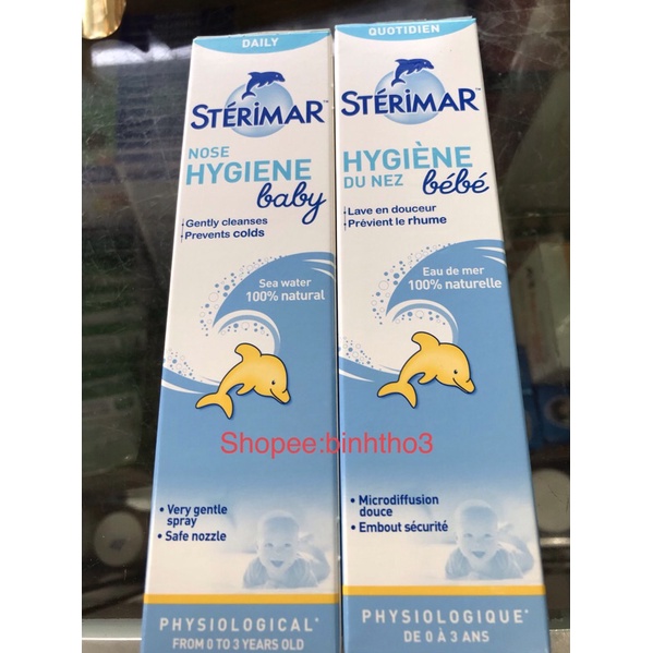 Sterimar Baby (nước biển sinh lý phun sương vi hạt dùng cho trẻ từ 0-3 tuổi)