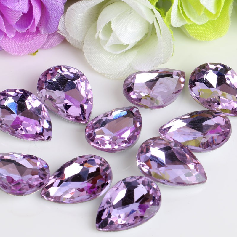 Đá pha lê giọt nước 6x8mm  - Trang trí điện thoại
