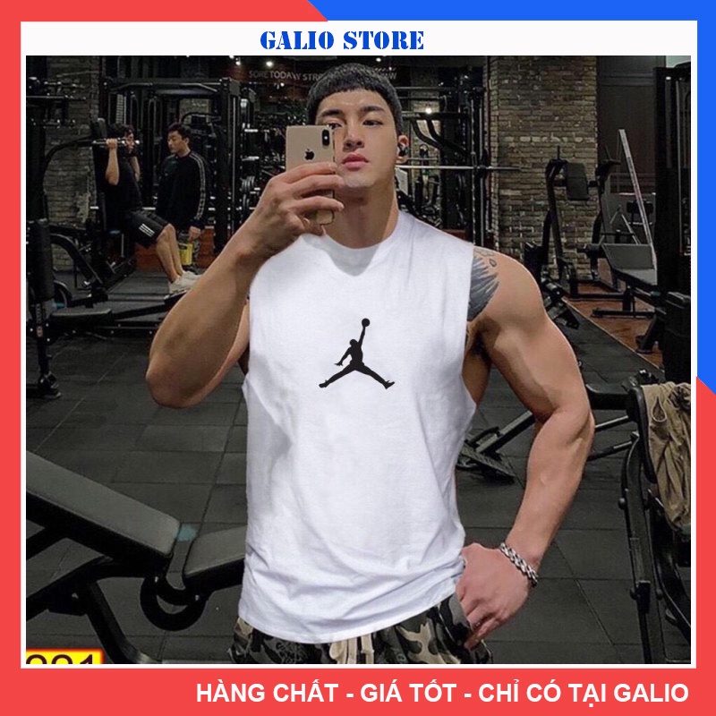 Áo ba lỗ sát nách bóng rổ, tập gym thể thao co giãn 4 chiều - GALIO