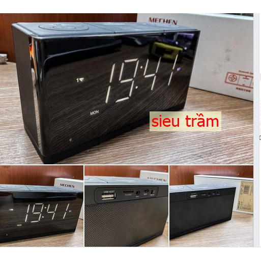 Loa bluetooth - đồng hồ báo thức 2 chế độ FM-micro SD-TF-jắc 3,5mm AUX   - Model A9  HÀNG  NHẬP BAO HAY