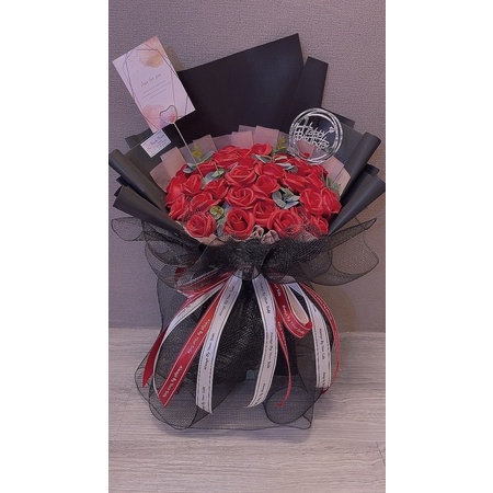 Bó hoa sáp cao cấp 40bông. Có ship Hoả tốc HN