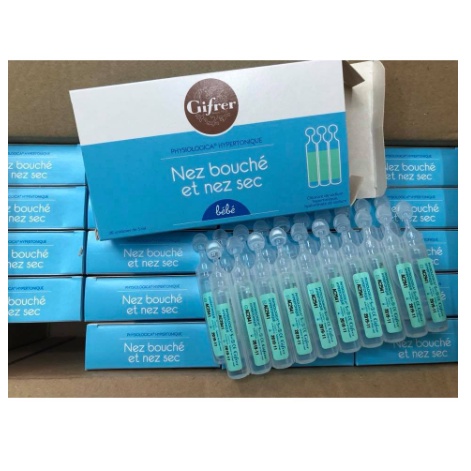 Nước muối xịt mũi (ngạt mũi -Tép Xanh, sổ mũi -Tép Vàng Gifrer)