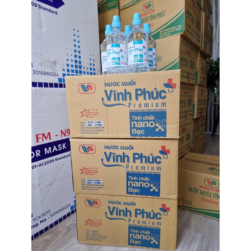 Nước muối Premium Nano Bạc Vĩnh Phúc 500ml