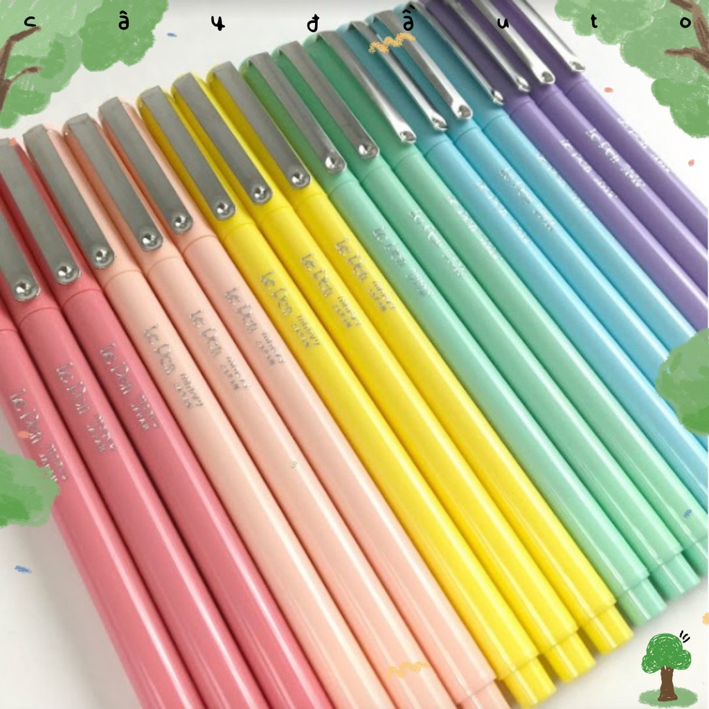 Set 6 Bút Lông Kim Marvy Lepen 4300 Phiên Bản Pastel Cây Đầu To