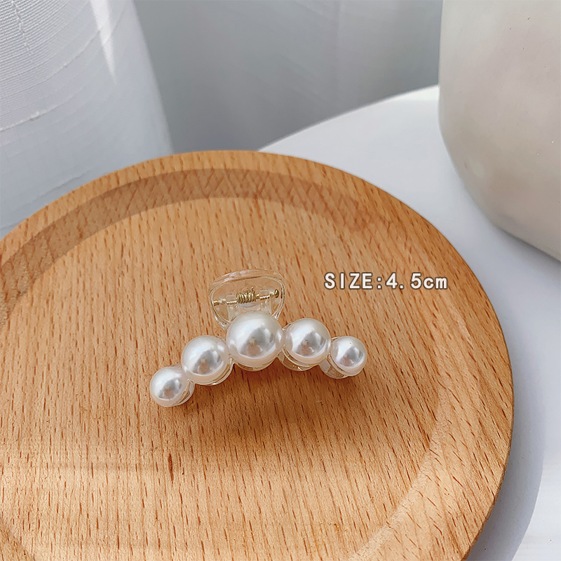 Kẹp tóc đính ngọc trai thiết kế đơn giản bằng nhựa cho phụ nữ/bé gái - 13 kích cỡ