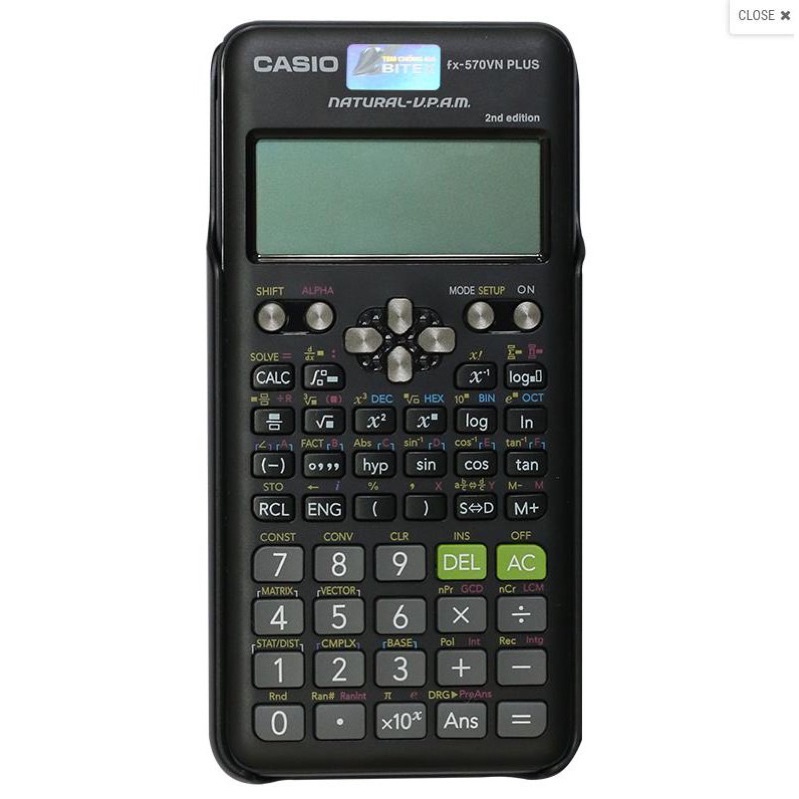Máy tính casio 570VN plus tính toán mọi phương trình cho học sunh sinh viên mầu đen