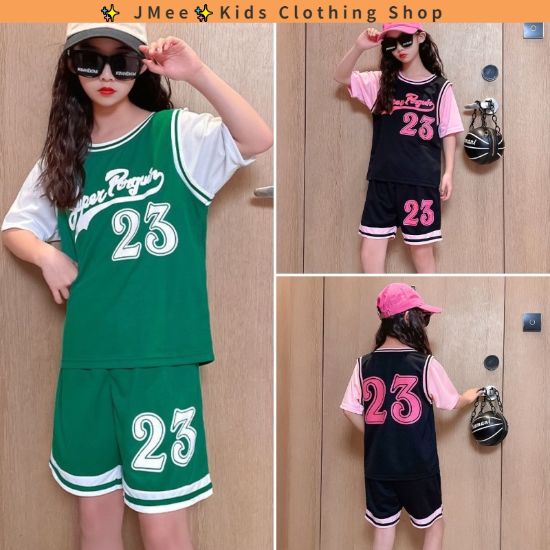 ✨ Jmee Jamie ✨ Bộ Quần Áo Bóng Rổ Phong Cách Hàn Quốc 2022 Mới Cho Bé Gái