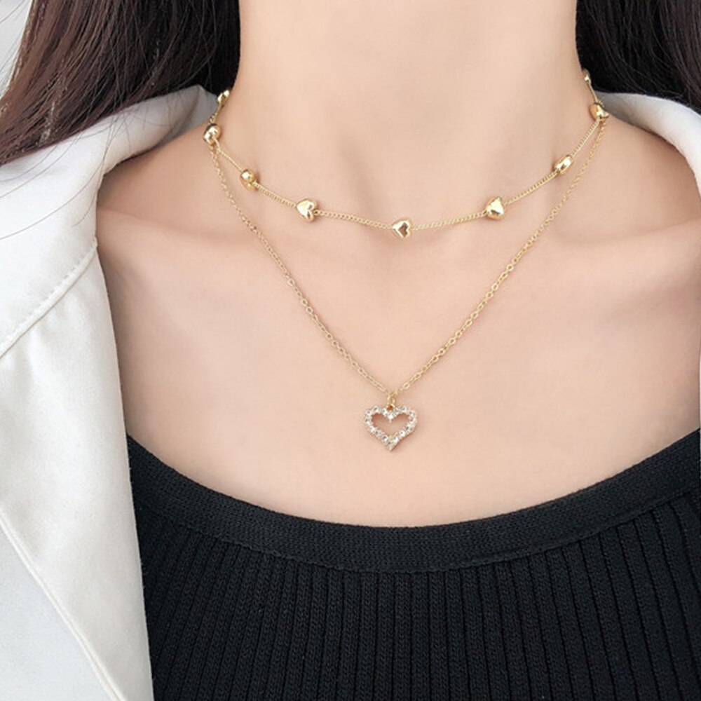 vòng cổ Hợp Kim Mặt Hình Trái Tim Xinh Xắn Cho Nữ