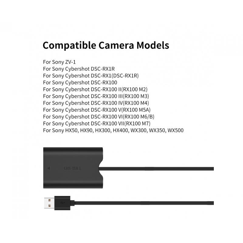 KINGMA USB TO SONY NP-BX1 DUMMY BATTERY