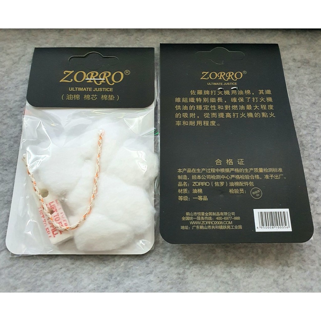 Phụ kiện bông gòn Zippo Zorro