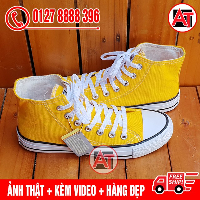 [FLASH SALE] Giày Thể Thao CV Classic Vàng Cổ Cao Nam Nữ | BigBuy360 - bigbuy360.vn