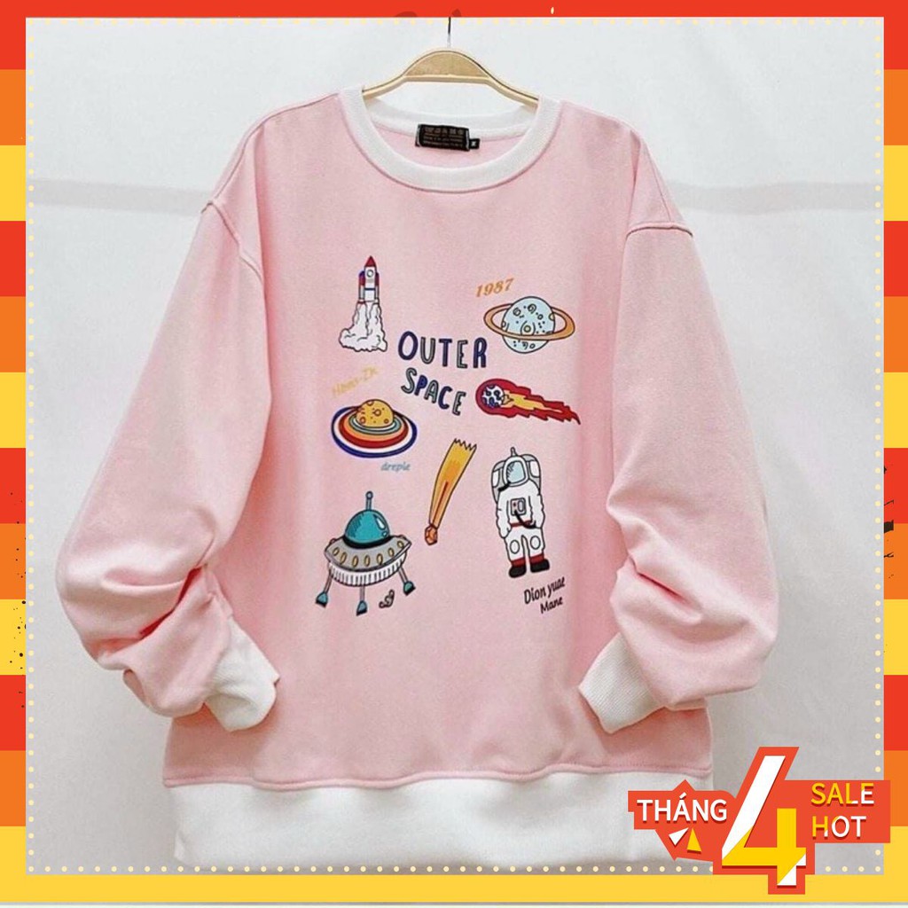 ÁO THUN SWEATER NỮ IN HÌNH CUTE FORM DƯỚI 68KG