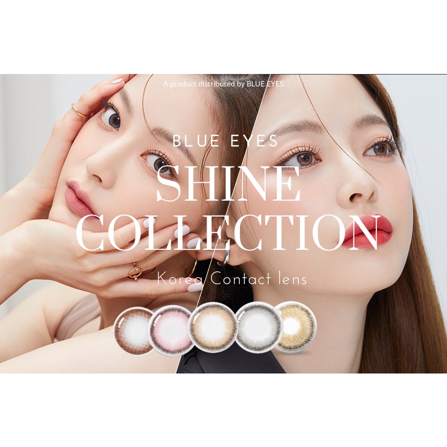 Kính áp tròng Blue Eyes - SHINE ICE GRAY - Lens thời trang màu xám tây  ánh khói -  lens nhập khẩu chính hãng Hàn Quốc