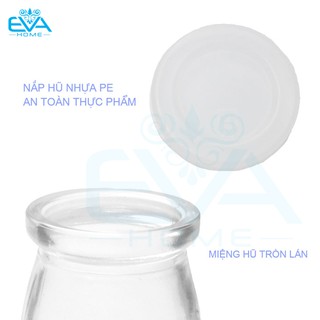 Hộp 12 Hủ Thủy Tinh Làm Sữa Chua 100ml In Hình Ngộ Nghĩnh
