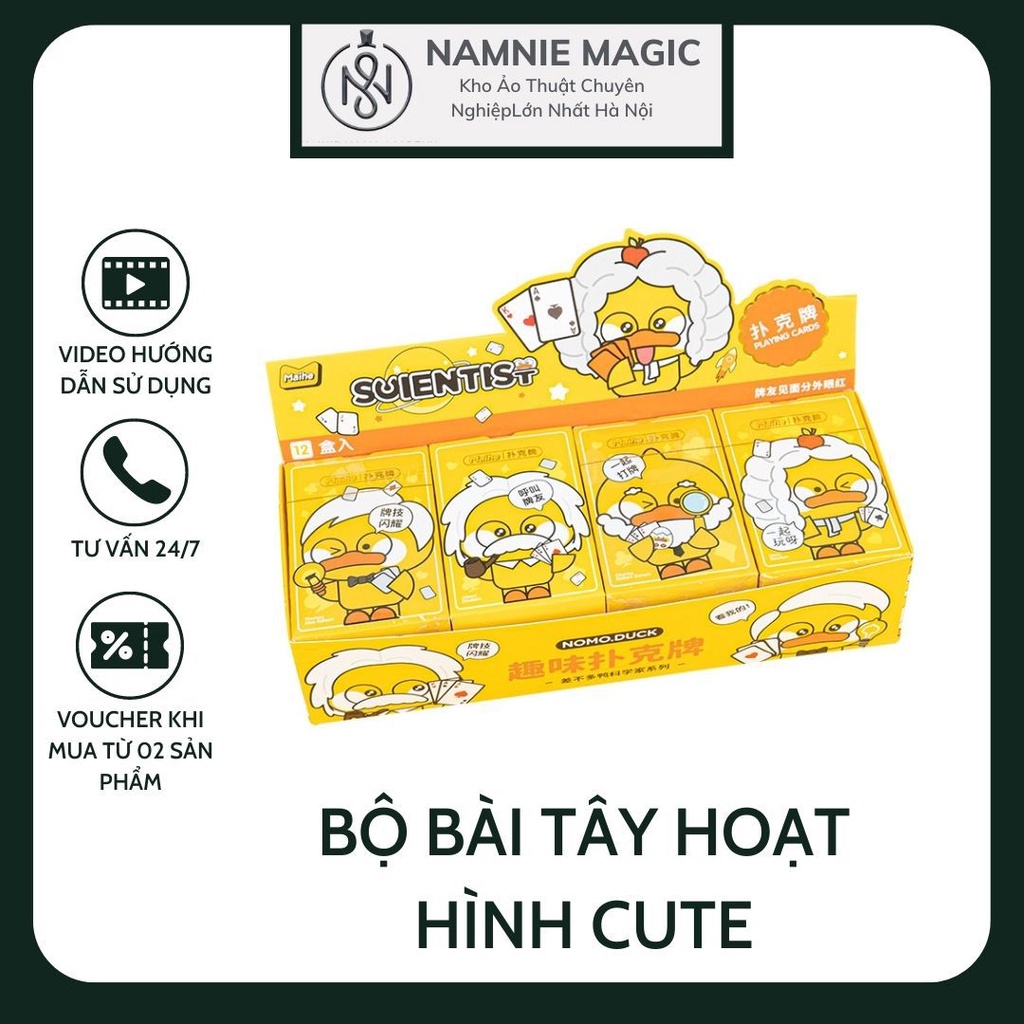 Bộ Bài Tây 52 Lá Hoạt Hình Cute, Họa Tiết Vịt Nomo Duck Dễ Thương