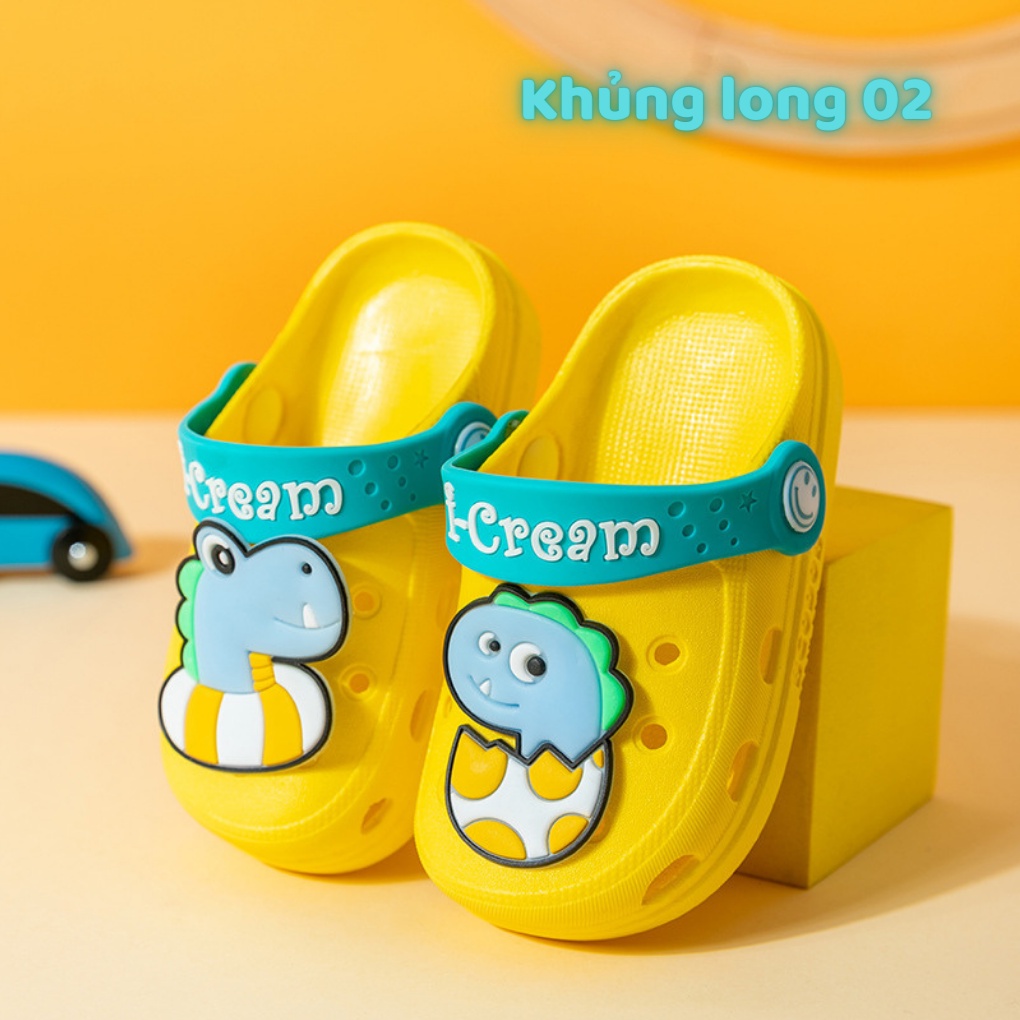 Dép Sục Cross Cho Bé Hình Captain - Thỏ Cà Rốt - Khủng Long, Size Từ 1- 3 Tuổi, Siêu Mềm, Êm Chân