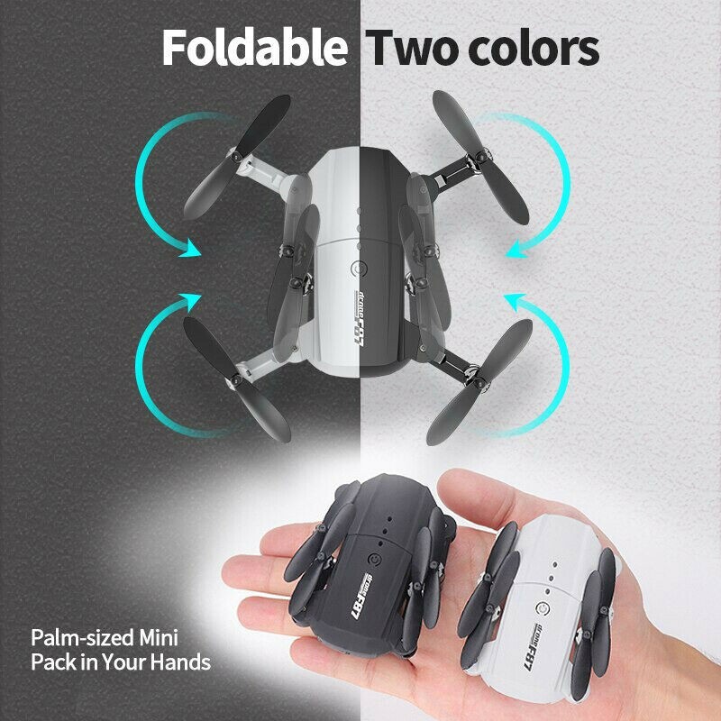 Drone Mini Dual Camera Có Đèn Led ⚡️Tặng Pin Dự Phòng⚡️ Máy Bay Điều Khiển Từ Xa Flycam F87 4K